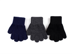 Mikk-line blue nights/antrazite/black gloves wool/synthetic (3-pack)